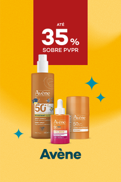 Protetores Solares da marca Av&egrave;ne com destaque promocional at&eacute; 35% sobre pre&ccedil;o de Venda ao P&uacute;blico Recomendado